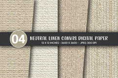 Neutral Linen Canvas Digital Paper Product Image 1