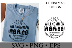 Willkommen in Unserem Zuhause Svg | Christmas | Shirt Svg Product Image 1
