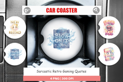 Sarcastic Gaming Car Coaster Product Image 1