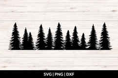 Pine Tree Border SVG Product Image 1