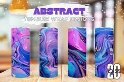 Neon Blue Tumbler Sublimation, Neon Tumbler Wrap Design Product Image 1
