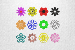 Colorful Flower Collection Embroidery Design Product Image 1