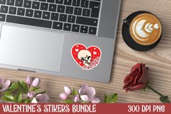 Funny Skeleton Valentine Sticker Bundle, Skeleton Valentine Product Image 1