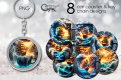 Fantasy | marine Car coaster &amp; key chain sublimation designs Product Image 1