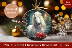 Christmas Ornament Design, Christmas Horse Ornament PNG Product Image 1