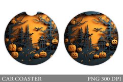 Halloween Pumpkins Car Coaster Sublimation Product Image 1