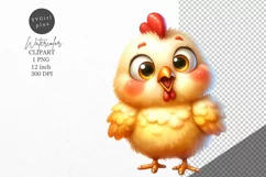 Chicken Clipart, Funny chicken clipart, Farmhouse clipart Product Image 1