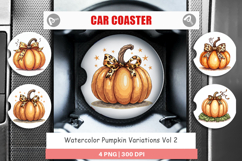 Pumpkin Variations Car Coaster Product Image 1