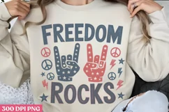 Freedom Rocks PNG, 4th Of July Sublimation PN Product Image 1