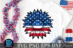 4th of July Sunflower SVG, Sunflower SVG Product Image 2