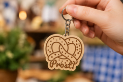 Oktoberfest Bavarian Beer Keychain SVG - Laser Cut File Product Image 1