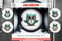 Eerie Owl Journey Car Coaster Product Image 1