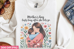 Mother&#039;s hug lasts long PNG, Mothers Day Quotes Sublimation Product Image 2