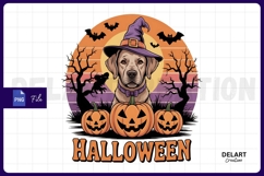 Brown Labrador Retriever Halloween Sublimation PNG Design Product Image 1
