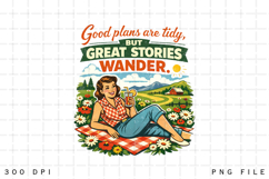 Vintage Wander Quote Picnic Illustrations Product Image 4