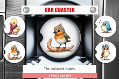 The Awkward Aviary Car Coaster Product Image 1