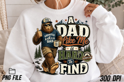 A Dad Like Me Bigfoot Father Day PNG Product Image 2