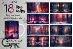 Winter Forest | 18 Christmas Sublimation Mug designs, JPG Product Image 1