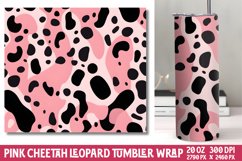 Pink Cheetah Leopard Tumbler Wraps Product Image 1