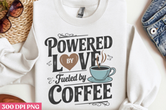 Powered by love PNG, Retro Funny Coffee Sub Product Image 2