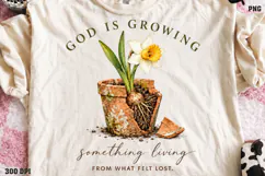 Hope Keeps Growing Here Shirt PNG, Christian Tree Stump Cros Product Image 1
