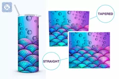 3 Mermaid 20 oz Skinny Tumbler Wrap Sublimations Product Image 2