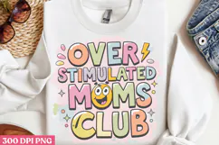 Over stimulated moms PNG, Retro Mother Sublimation PNG Product Image 2