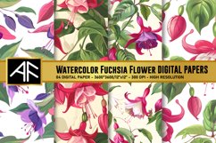 Hardy Fuchsia Flower Digital Paper Pattern Product Image 1