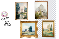 Vintage, painting, flowers, Ephemera, PNG, Clipart Product Image 1