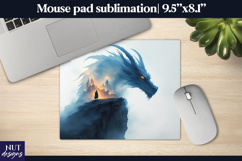 Epic Dragon Castle Mouse Pad Fantasy dragon Mouse Pad Product Image 1