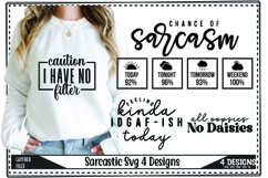 Funny Sarcastic Svg, Sarcasm Quotes Svg Designs Product Image 1