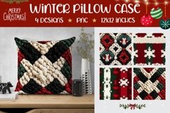 Embroidery Christmas Pillowcase, Knitted Christmas Pillow Product Image 1