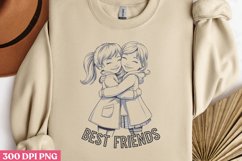 BEST FRIENDS PNG, Friendship Sublimation PNG Product Image 2