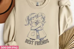 BEST FRIENDS PNG, Friendship Sublimation PNG Product Image 2