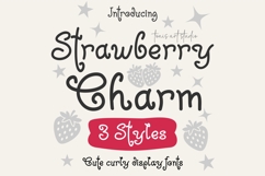 Strawberry Charm Curly Font Bundle | Cute Handwritten Family Product Image 1