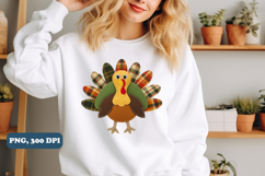 Thanksgiving Png Patchwork Turkey Png sublimation Product Image 2