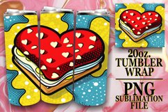 Realistic Heart Tumbler Wrap Sublimation - 20oz Valentine&#039;s Product Image 1