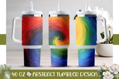 Colorful Swirl Tumbler Template, 40 Oz Tumbler Sublimation Product Image 1