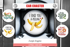 Jungle Giggles Valentine Car Coaster Product Image 1