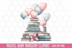 Pastel Baby Nursery Clipart, Baby Nursery Clipart Product Image 1