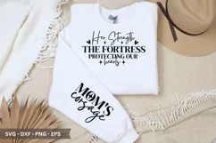 Her Strength the Fortress SVG - Mother's Day Sleeve T shirt Product Image 1