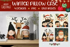 Cozy Christmas Family Pillowcase, Santa Claus Pillow Case Product Image 1
