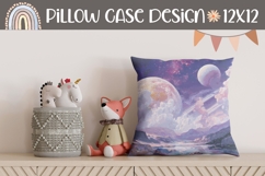 Cosmic Sky Pillow Case Design, Galaxy Pillow Template Product Image 1