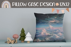 Stars Pillow Case Design, Cosmic Sky Pillow Template Product Image 1
