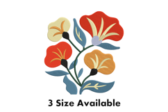 Modern Blooming Branch Abstract Embroidery Design Product Image 1