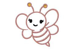 Cute Bee Outline Embroidery Design Product Image 2