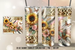 Sunflowers Tumbler Warp Design | Tumbler Wrap Product Image 2