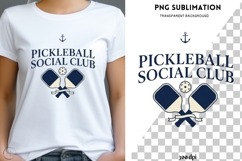 Pickleball Social Club PNG | Vintage Nautical Pickleball Product Image 1
