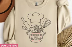 Little Miss Chef PNG, Cooking Sublimation PNG Product Image 2