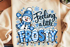 Feeling A Little Frosty PNG, Retro Frosty Christmas PNG Product Image 1